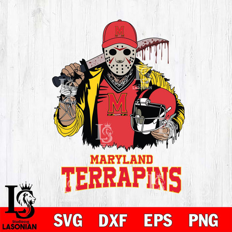 Maryland Terrapins Jason Voorhees 2 Svg Eps Dxf Png File, Digital Download
