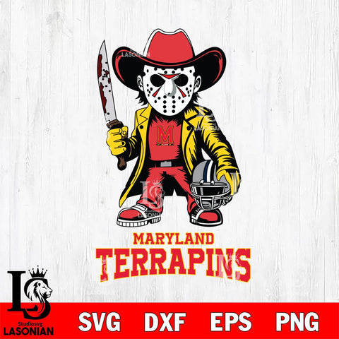 Maryland Terrapins Jason Voorhees 3 Svg Eps Dxf Png File, Digital Download