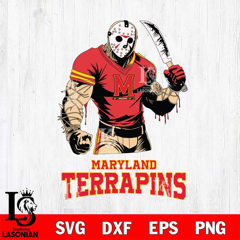 Maryland Terrapins Jason Voorhees Svg Eps Dxf Png File, Digital Download