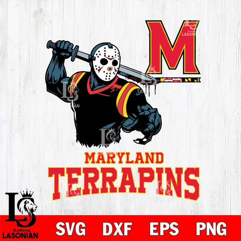 Maryland Terrapins Jason Voorhees 5 Svg Eps Dxf Png File, Digital Download