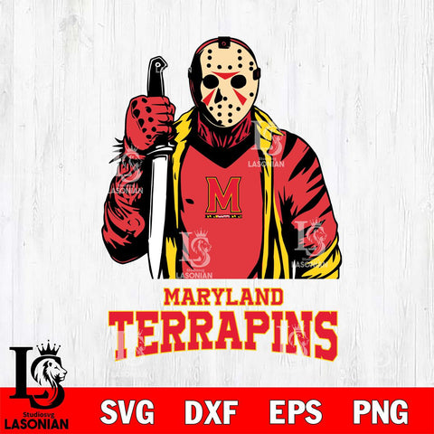 Maryland Terrapins Jason Voorhees 6 Svg Eps Dxf Png File, Digital Download