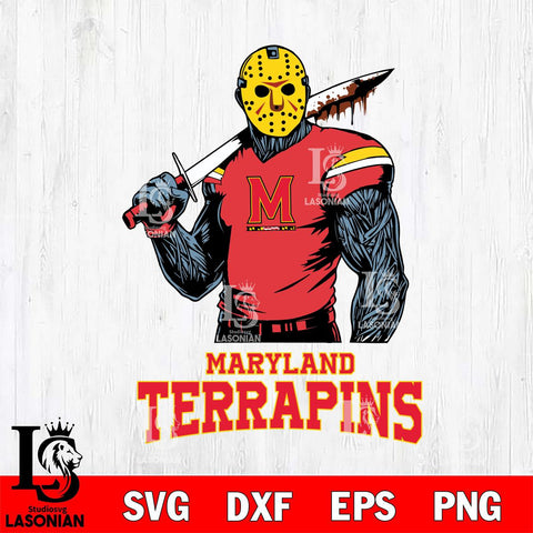 Maryland Terrapins Jason Voorhees 7 Svg Eps Dxf Png File, Digital Download