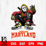 Maryland Terrapins Jason Voorhees Halloween SVG Svg Eps Dxf Png File, Digital Download, Instant Download