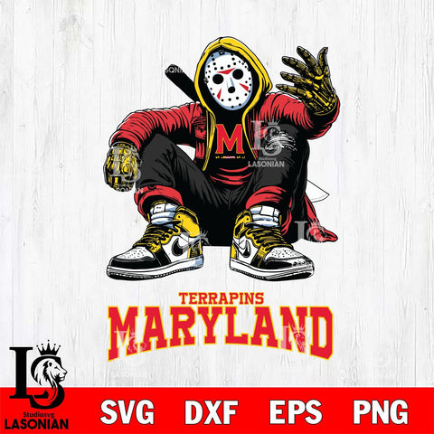 Maryland Terrapins Jason Voorhees Halloween SVG Svg Eps Dxf Png File, Digital Download, Instant Download