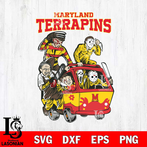 Maryland Terrapins Jason Voorhees Horror 10 Svg Eps Dxf Png File, NCAA svg, Digital Download, Instant Download