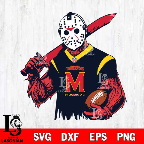 Maryland Terrapins Jason Voorhees Horror 11 Svg Eps Dxf Png File, NCAA svg, Digital Download, Instant Download