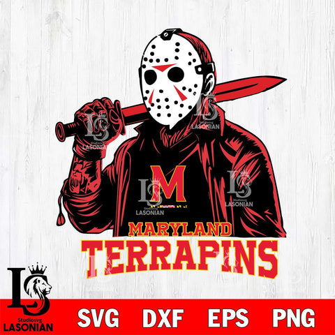 Maryland Terrapins Jason Voorhees Horror 12 Svg Eps Dxf Png File, NCAA svg, Digital Download, Instant Download