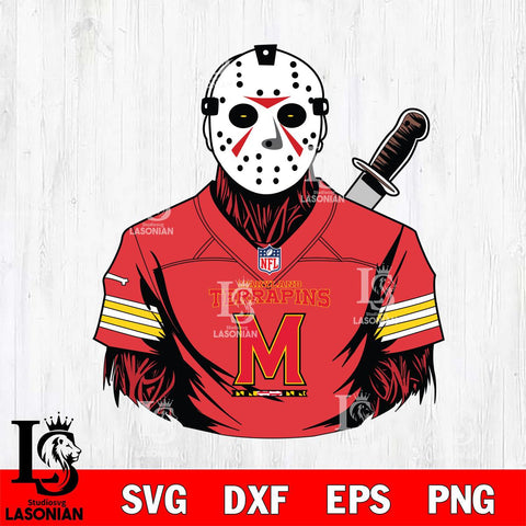 Maryland Terrapins Jason Voorhees Horror 4 Svg Eps Dxf Png File, NCAA svg, Digital Download, Instant Download
