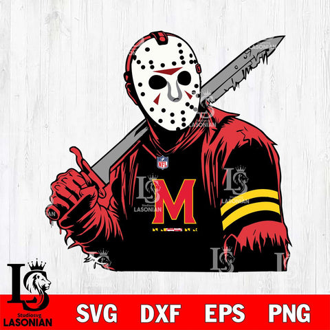 Maryland Terrapins Jason Voorhees Horror 7 Svg Eps Dxf Png File, NCAA svg, Digital Download, Instant Download