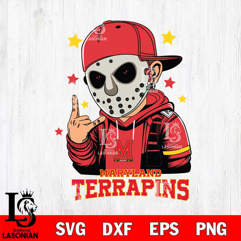 Maryland Terrapins Jason Voorhees Horror 9 Svg Eps Dxf Png File, NCAA svg, Digital Download, Instant Download