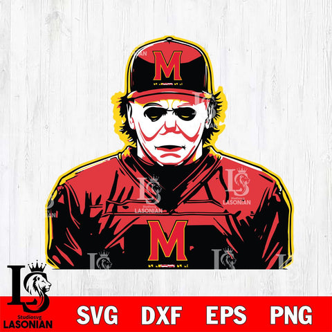 Maryland Terrapins Michael Myers Horror Halloween Svg Eps Dxf Png File, NCAA svg, Digital Download, Instant Download