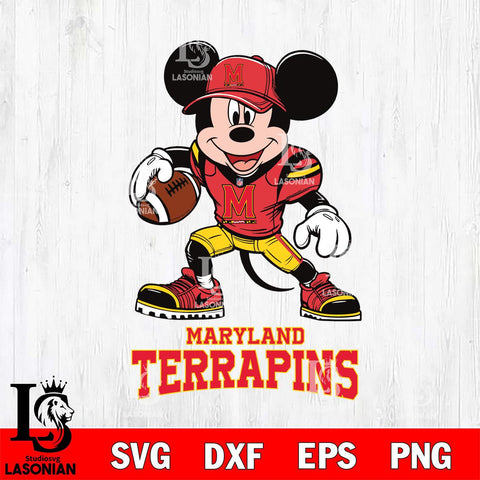 Maryland Terrapins Mikey Mouse Disney, Svg Eps Dxf Png File, Digital Download