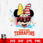 Maryland Terrapins Minnie Mouse Love Sport SVG DXF EPS PNG FILE, NCAA File Cut,Digital Download,Instant Download