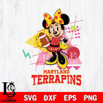 Maryland Terrapins Minnie Mouse Sport SVG DXF EPS PNG FILE, NCAA File Cut,Digital Download,Instant Download