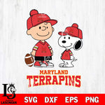 Maryland Terrapins Peanuts Snoopy Friends Football SVG DXF EPS PNG FILE,Snoopy File Cut, NCAA Digital Download,Instant Download,Christmas Silhouette