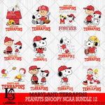 Maryland Terrapins Peanuts Snoopy Player NCAA Bundle 12 SVG DXF EPS PNG FILE,Snoopy File Cut, bundle NCAA Digital Download,Instant Download, Silhouette