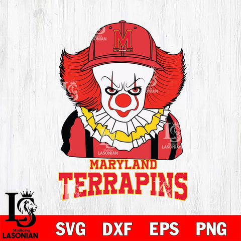 Maryland Terrapins Pennywise Horror Sport 10 Svg Eps Dxf Png File, Digital Download