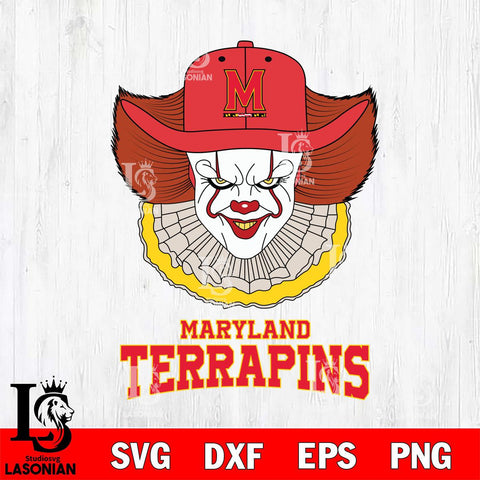 Maryland Terrapins Pennywise Horror Sport 12 Svg Eps Dxf Png File, Digital Download
