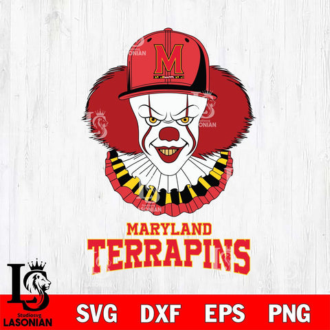 Maryland Terrapins Pennywise Horror Sport 4 Svg Eps Dxf Png File, Digital Download