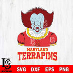 Maryland Terrapins Pennywise Horror Sport 5 Svg Eps Dxf Png File, Digital Download
