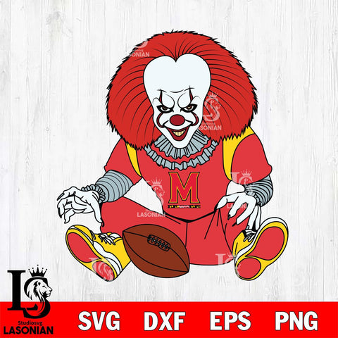 Maryland Terrapins Pennywise Horror Sport 6 Svg Eps Dxf Png File, Digital Download