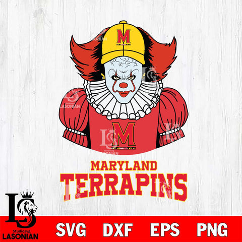 Maryland Terrapins Pennywise Horror Sport 7 Svg Eps Dxf Png File, Digital Download