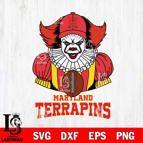 Maryland Terrapins Pennywise Horror Sport 9 Svg Eps Dxf Png File, Digital Download