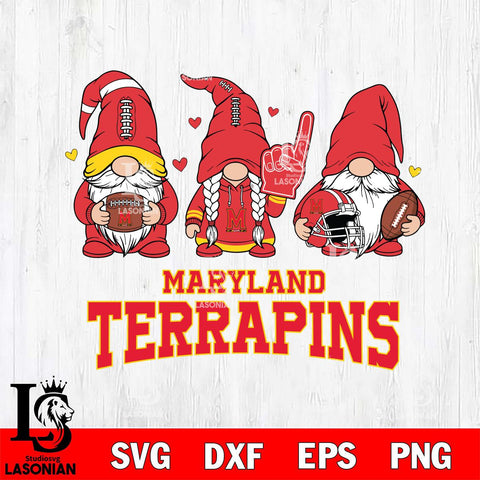 Maryland Terrapins Rugby Gnome File Cut, NCAA SVG, Digital Download , Criucut , Silhouette