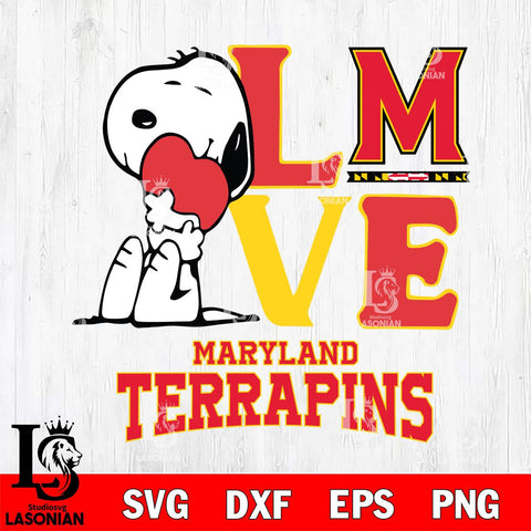 Maryland Terrapins Snoopy Sport 10 Svg Eps Dxf Png File, Digital Download