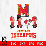 Maryland Terrapins Snoopy Sport 12 Svg Eps Dxf Png File, Digital Download