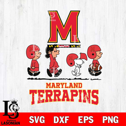 Maryland Terrapins Snoopy Sport 12 Svg Eps Dxf Png File, Digital Download