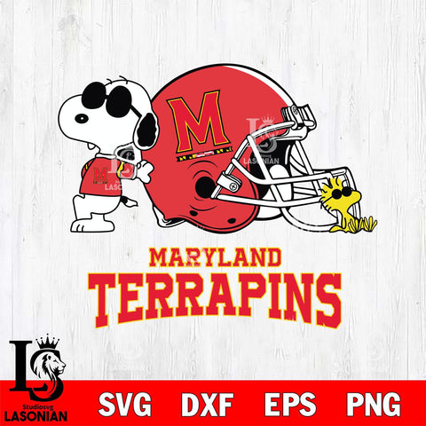 Maryland Terrapins Snoopy Sport 2 Svg Eps Dxf Png File, Digital Download