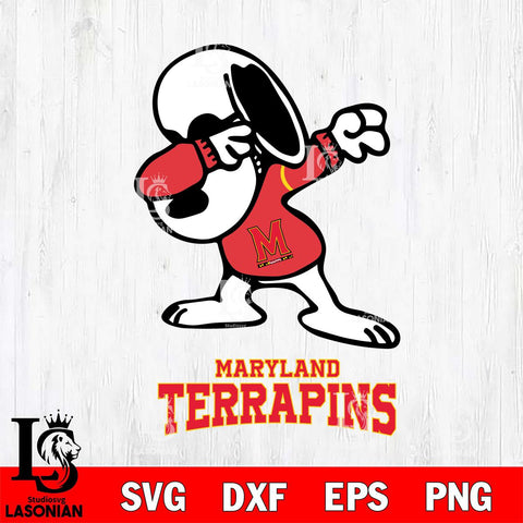 Maryland Terrapins Snoopy Sport 3 Svg Eps Dxf Png File, Digital Download