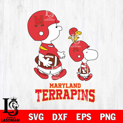 Maryland Terrapins Snoopy Sport Svg Eps Dxf Png File, Digital Download