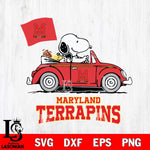 Maryland Terrapins Snoopy Sport 5 Svg Eps Dxf Png File, Digital Download