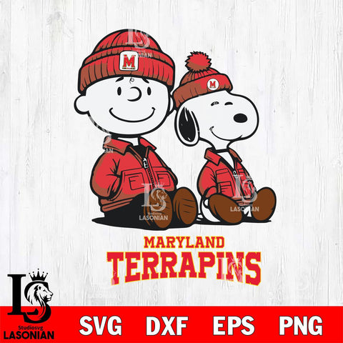 Maryland Terrapins Snoopy Sport 6 Svg Eps Dxf Png File, Digital Download