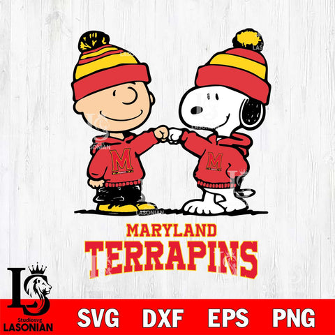 Maryland Terrapins Snoopy Sport 9 Svg Eps Dxf Png File, Digital Download