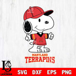 Maryland Terrapins Snoopy football SVG DXF EPS PNG FILE,Snoopy File Cut, NCAA Digital Download,Instant Download,Christmas Silhouette