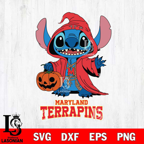 Maryland Terrapins Stitch Horror Svg Eps Dxf Png File, NCAA svg, Digital Download, Instant Download