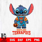 Maryland Terrapins Stitch Horror Halloween Svg Eps Dxf Png File, NCAA svg, Digital Download, Instant Download