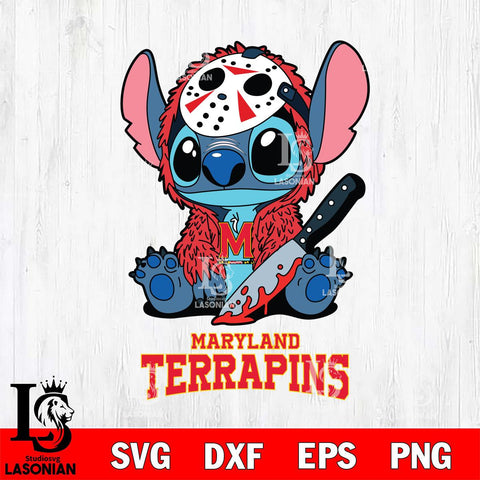 Maryland Terrapins Stitch Jason Voorhees Svg Eps Dxf Png File, NCAA svg, Digital Download, Instant Download