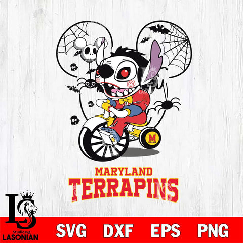 Maryland Terrapins Stitch Jigsaws Halloween Svg Eps Dxf Png File, Digital Download, Instant Download