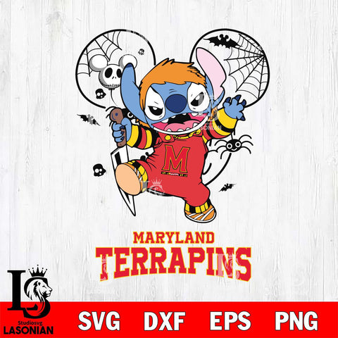 Maryland Terrapins Stitch Michael Halloween Svg Eps Dxf Png File, Digital Download, Instant Download