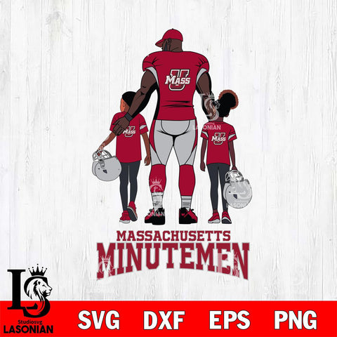 Massachusetts Minutemen 3 Father and son Rugby SVG DXF EPS PNG FILE,NCAA SVG, Father day Digital Download,Instant Download, Silhouette