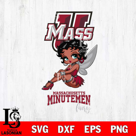 Massachusetts Minutemen Beauty Black Fairy Betty Boop, Svg Eps Dxf Png File, Digital Download