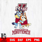Massachusetts Minutemen Bluey & Bingo 3 Svg Eps Dxf Png File, NCAA svg, Digital Download, Instant Download