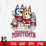 Massachusetts Minutemen Bluey & Bingo 7 Svg Eps Dxf Png File, NCAA svg, Digital Download, Instant Download