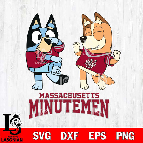 Massachusetts Minutemen Bluey Chilli Sport Svg Eps Dxf Png File, Digital Download, Instant Download