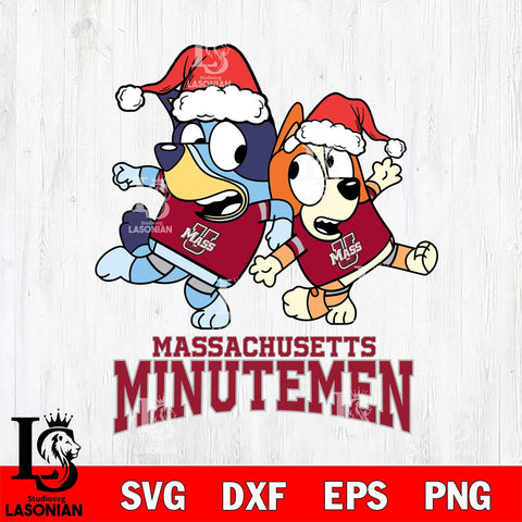 Massachusetts Minutemen Bluey Christmas Holiday Svg Eps Dxf Png File, Digital Download