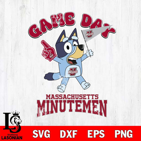 Massachusetts Minutemen Bluey Game Day Svg Eps Dxf Png File, Digital Download, Instant Download